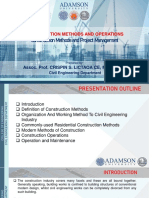 Module No. 5. Construction Methods and Operation