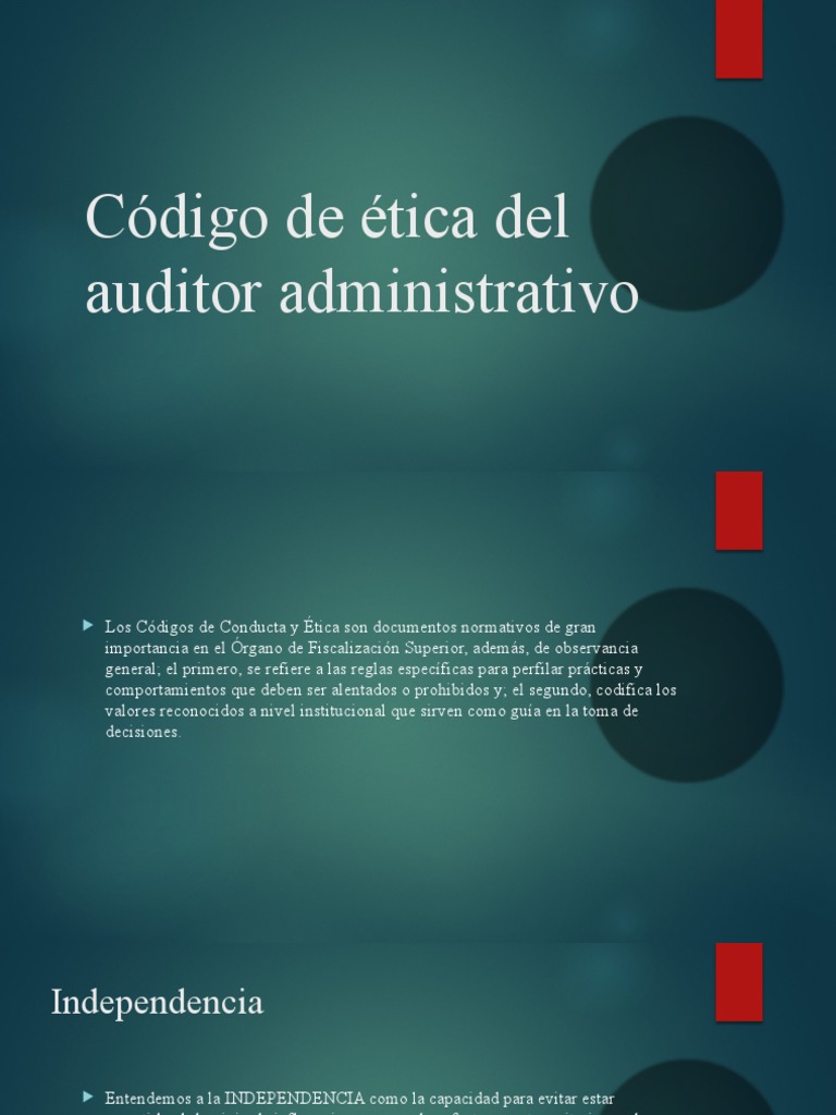 Código de Ética del Auditor Administrativo | PDF | Auditoría | Contralor