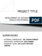 Project Title:: Development of Automated Guided Vehicle For Internal Logistics