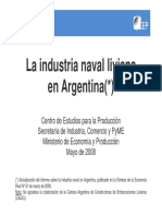 Naval liviana Argentina industria crecimiento empleo exportaciones