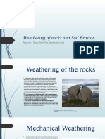 Weathering of rocks and Soil Erosion