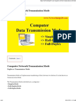 Computer Network Transmission Mode - Network Help