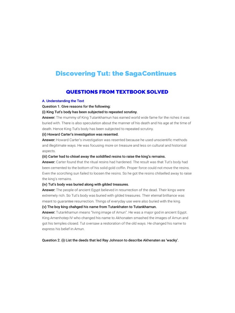 Discovering Tut The Saga Continues Pdf Akhenaten Tutankhamun