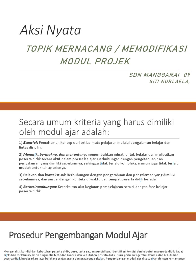 Latar Belakang Modul Ajar SDN Manggarai 09 | PDF | Seni