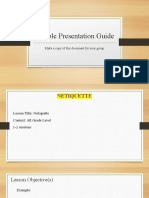 Sample Presentation Guide