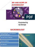 History and Scope of Microbiology: Presented by Liji George