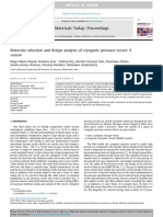 Materials Selection and Design Analysis of Cryogenic Pressure Vessel - A Review - 2021