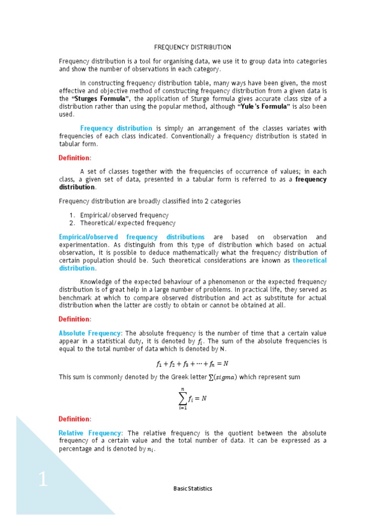Understanding Frequency and Probability Distributions | PDF ...