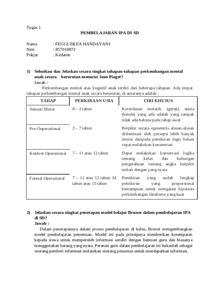 Evaluasi Pembelajaran IPA di SD | PDF | Karier & Perkembangan