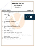 CBSE Maths Sample Papers PDF