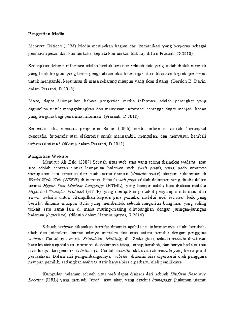 Pengertian dan Unsur Media Informasi | PDF