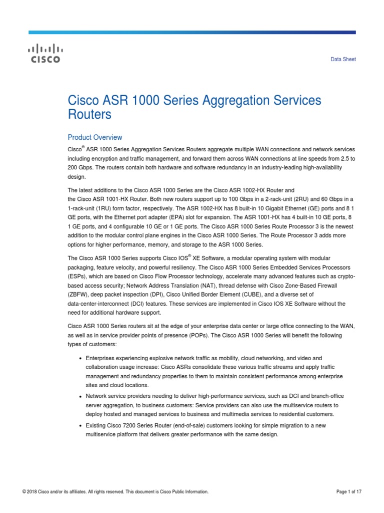 Asr 1006 PDF Router Protocols