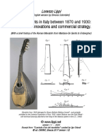 Mandolin Patents in Italy Between 1870 A