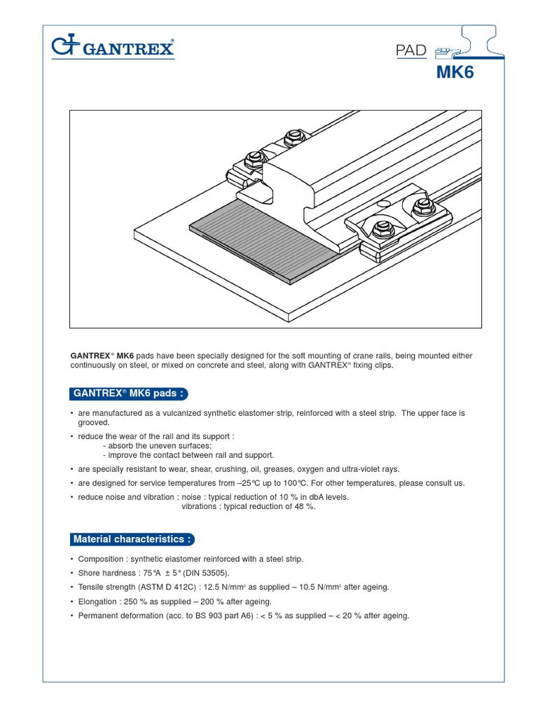 Gantrex Pad Mk6 | PDF | Steel | Materials