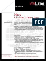 M&A - Why Winners Lose