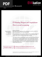 Evaluating Mergers & Acquisitions