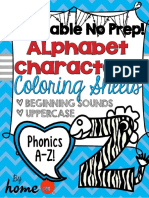 Alphabet Characters: Printable No Prep!