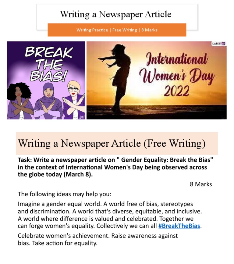 EXAMPLE OF AN ARTICLE FOR A NEWSPAPER visual data 7