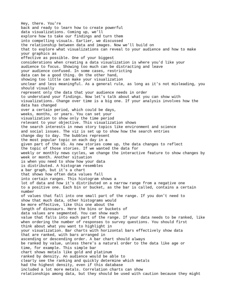 05 - A Recipe For A Powerful Visualization - en | PDF | Chart | Causality