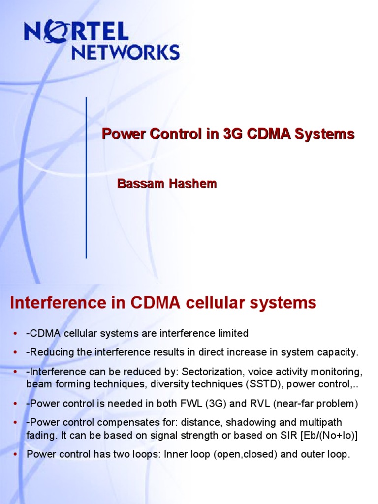 Power Control 3G CDMA | PDF | Cellular Network | Code Division Multiple ...