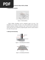 Method Installation of Steel Portal Frame