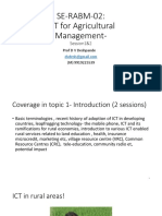 ICT For Agricultural Management Session 1 & 2 31.8.22