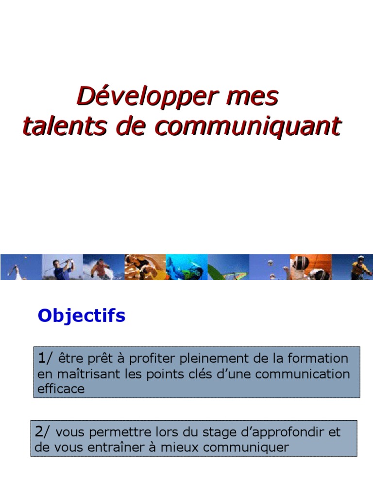 Développer Mes Talents de Communiquant | PDF | la communication ...