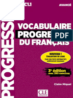 Vocabulaire Progressif du Français - Niveau Avancé (2018)