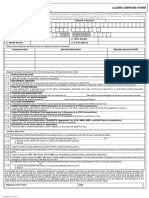 Client Dispute Form (CDF)