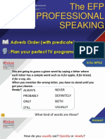 EFP Professional Speaking: Adverb Order