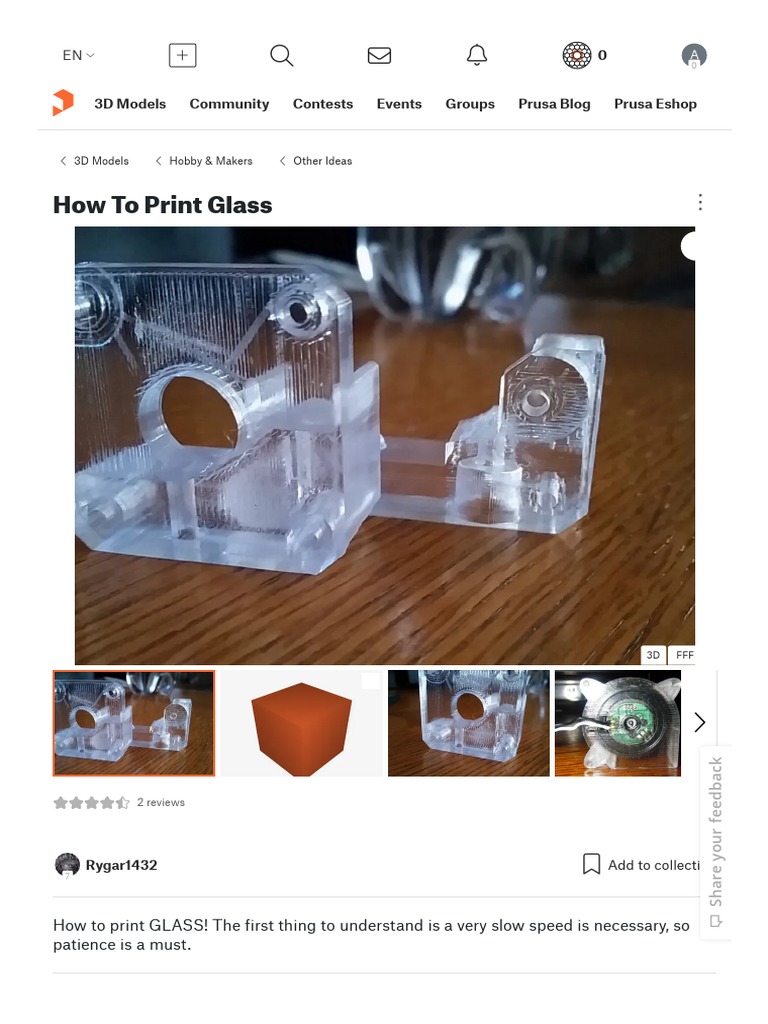 How To Print Glass By Rygar1432 Download Free STL Model PDF 