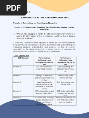 TECHNOLOGY FOR TEACHING AND LEARNING