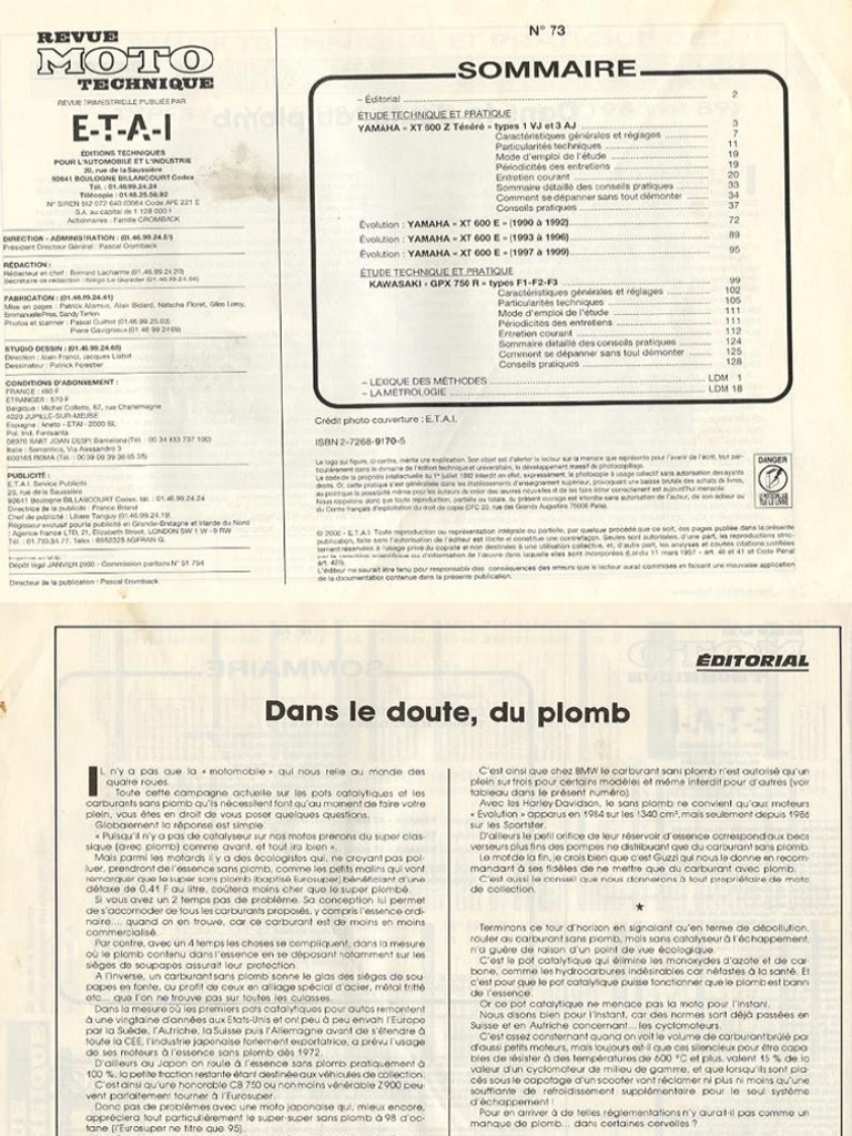 1983 YAMAHA XT 600 TENERE WORKSHOP MANUAL PDF visual data 4