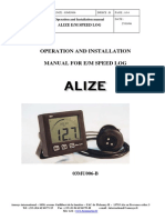 Installation Manual for ALIZE E/M Speed Log