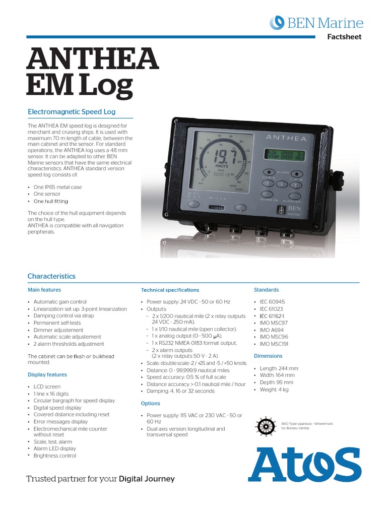 ANTHEA EM Speed Log Features & Specs | PDF | Power Supply | Computer ...