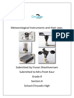 Meteorological Instruments and Their Uses