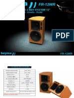 Technical specifications for a powered speaker system