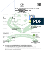 Odisha Building and Other Construction Workers' Welfare Board, Bhubaneswar. Construction Worker Identity Card Form Xxviii (See Rule 266 (1) )