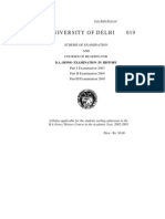 University of Delhi 019: Scheme of Examination AND Courses of Reading For