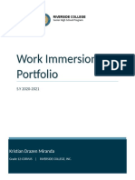 Work Immersion Portfolio 2020-2021