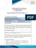 Guía de Actividades y Rúbrica de Evaluación - Unidad 1 - Tarea 2 - Calcular Errores y Ajustar Curvas Simples y Complejas