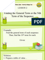 Lesson 2 - Finding The General Term of A Sequence