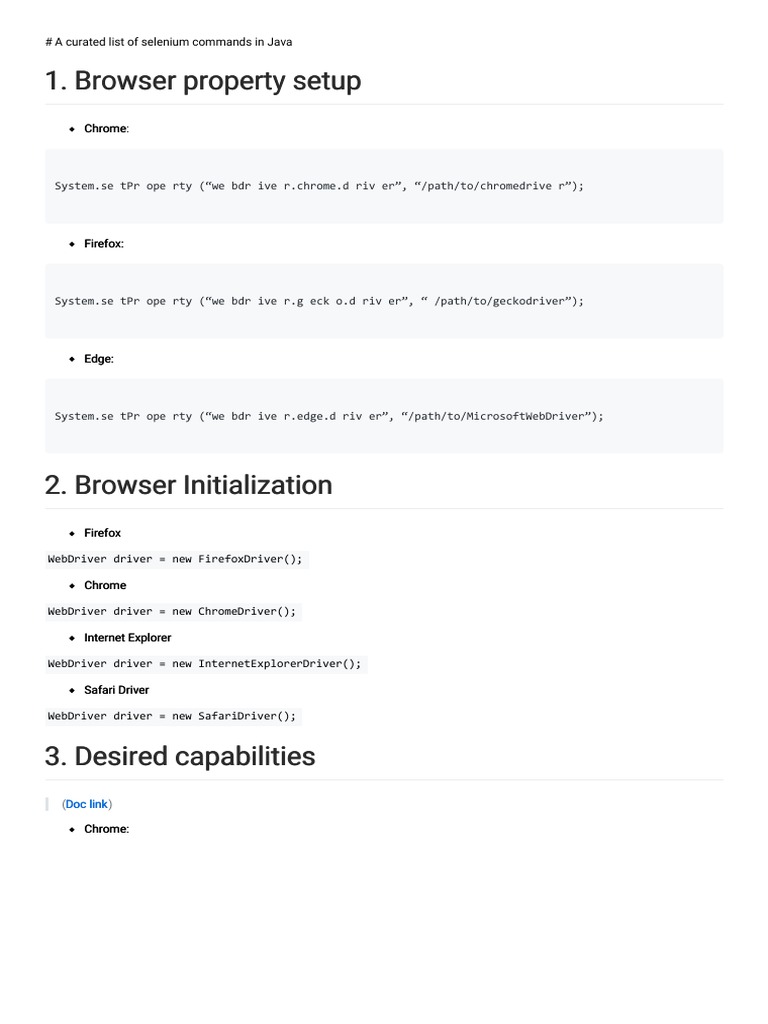 Selenium Cheat Sheet | PDF | Software Engineering | Software Development