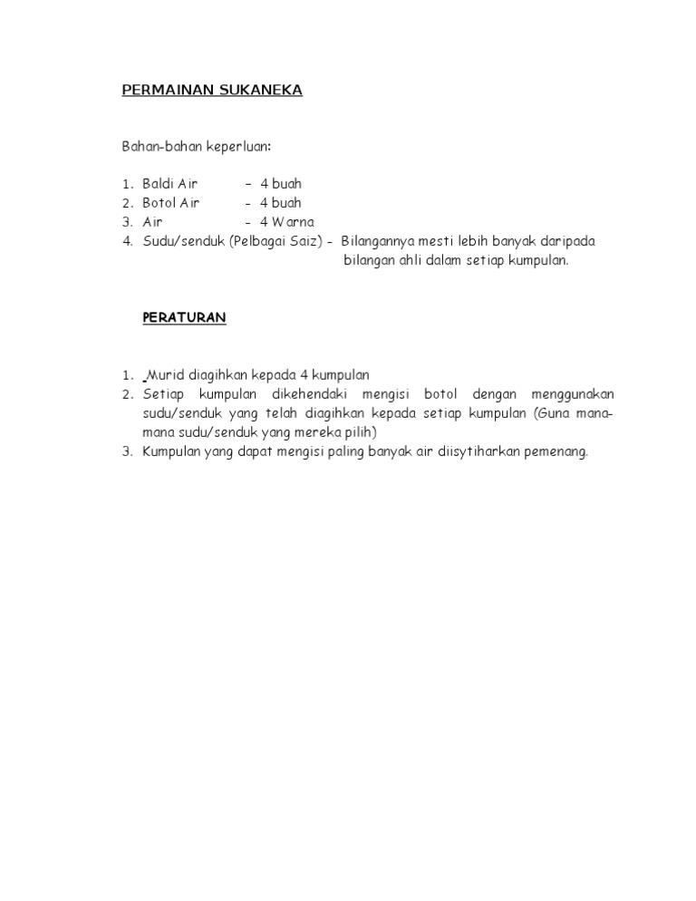 Permainan Sukaneka