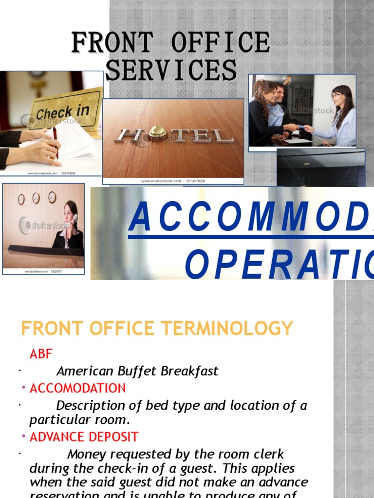 Front Office Operations and Terminology | PDF | Motel | Hotel