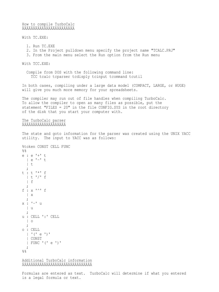 TCALC | PDF