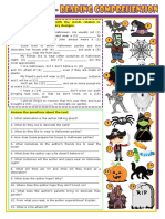 Halloween Reading and Vocabulary Reading Comprehension Exercises - 145762