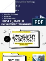 Empowerment Technologies Intro To Emtech Trends Netiquette Ipsfair Use and Ccs Ms Word Ms