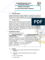 TDR Capacitación en Impacto Ambiental