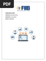Assignment - (CRM) Submitted To - DR - Anurag Tiruwa Submitted by - Lucky Mishra Roll - NO - 20PGDM082